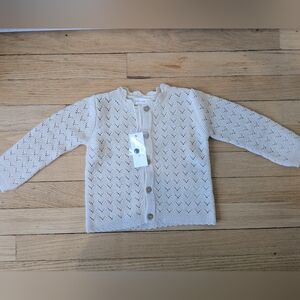Quincy Mae Cream Cardigan, NWT Size 12-18 Months